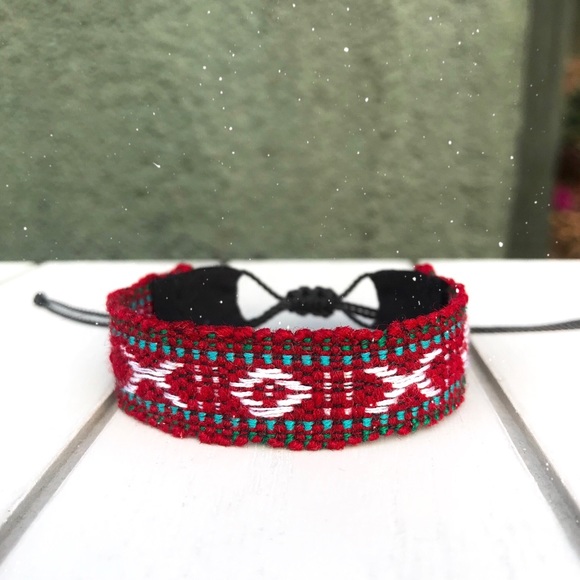 Jewelry - 3 for $12 ➤ Boho Red Woven Black Suede Bracelet